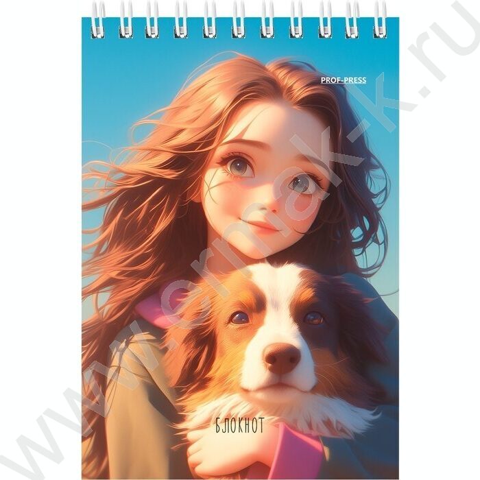 Блокнот  40л А6 спираль "Девушки и питомцы-2" ассорти NEW | Фото 5