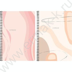 Тетрадь  96л А4 клетка/спираль "Пастельная абстракция" /лен/ NEW | Фото 1