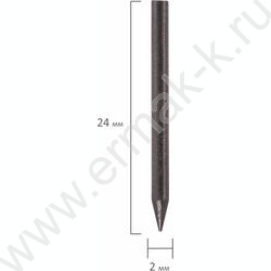 Грифель д/циркуля ч/гр 2мм HB. 12шт по 24мм, блистер NEW | Фото 4