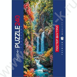 Пазлы   240 Живописный водопад /панорама/ Compact Box+Постер для сборки NEW | Фото 2