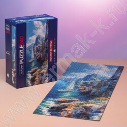 Пазлы   240 Одинокий парус /панорама/ Compact Box+Постер для сборки NEW | Фото 3