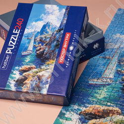 Пазлы   240 Одинокий парус /панорама/ Compact Box+Постер для сборки NEW | Фото 4