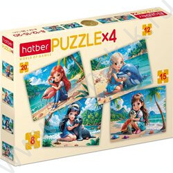 Пазлы   4в1 Тропические друзья 8-12-15-20эл NEW | Фото 1