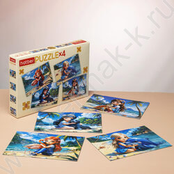 Пазлы   4в1 Тропические друзья 8-12-15-20эл NEW | Фото 3