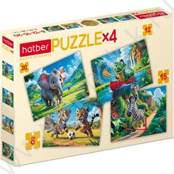 Пазлы   4в1 Спортивное сафари 8-12-15-20эл NEW | Фото 1