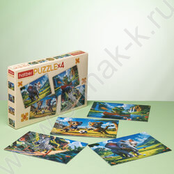 Пазлы   4в1 Спортивное сафари 8-12-15-20эл NEW | Фото 3