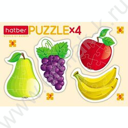 Пазлы   4в1 Яркие фрукты 5-6-7-8эл NEW | Фото 2