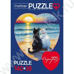 Пазлы   2в1 Premium.Два сердца.Коты и море 140-38эл NEW | Фото 2