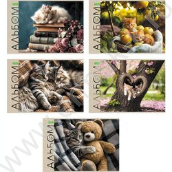 Альбом д/рисования 16л "Маленькие мурлыки" ассорти NEW | Фото 1