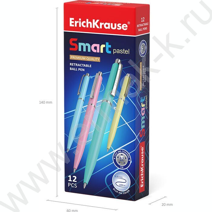 Ручка шар авт Smart® Matic Metallic 0.7мм, синяя /ассорти | Фото 6