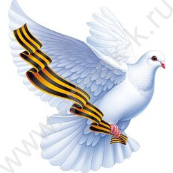 Украшение на скотче "Голубь левый с георгиевской лентой" NEW | Фото 1