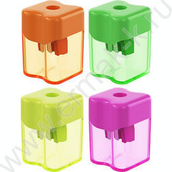 Точилка 1отв. пластик Wave Mini, Neon /с контейнером /ассорти NEW | Фото 1