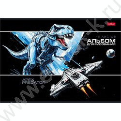 Альбом д/рисования 16л "Dino Space" /выб лак/ ассорти NEW | Фото 2