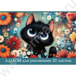 Альбом д/рисования 20л "Пушистые лапки" /глянц. ламин./ ассорти NEW | Фото 2