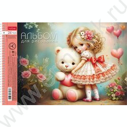 Альбом д/рисования-спираль 24л "Нежная любовь" /перфорация / 5видов NEW | Фото 3