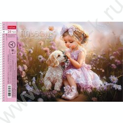 Альбом д/рисования-спираль 24л "Нежная любовь" /перфорация / 5видов NEW | Фото 6