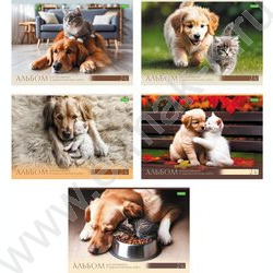 Альбом д/рисования 24л "Хвостатые истории" ассорти NEW | Фото 1