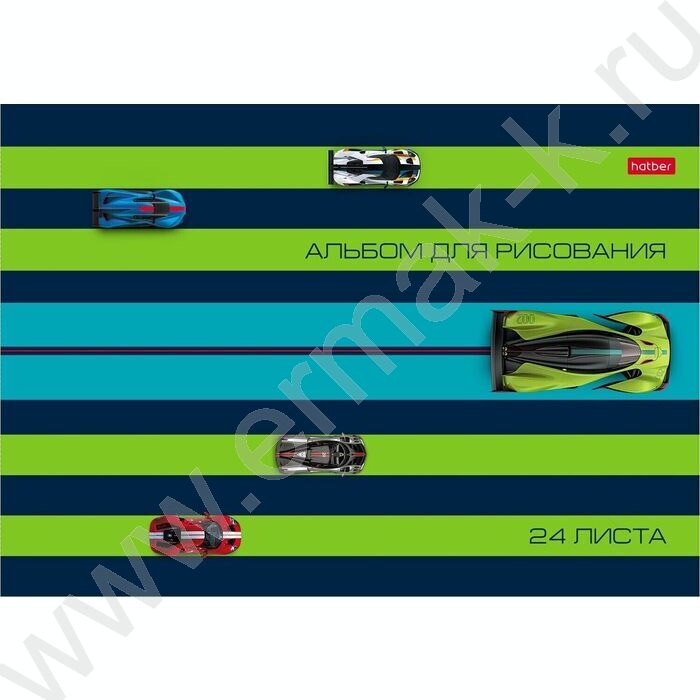 Альбом д/рисования 24л "Автоспорт" ассорти NEW | Фото 2