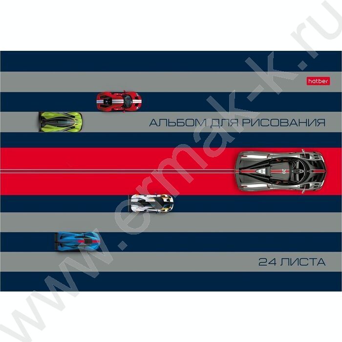 Альбом д/рисования 24л "Автоспорт" ассорти NEW | Фото 3