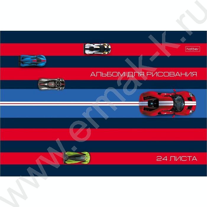 Альбом д/рисования 24л "Автоспорт" ассорти NEW | Фото 5