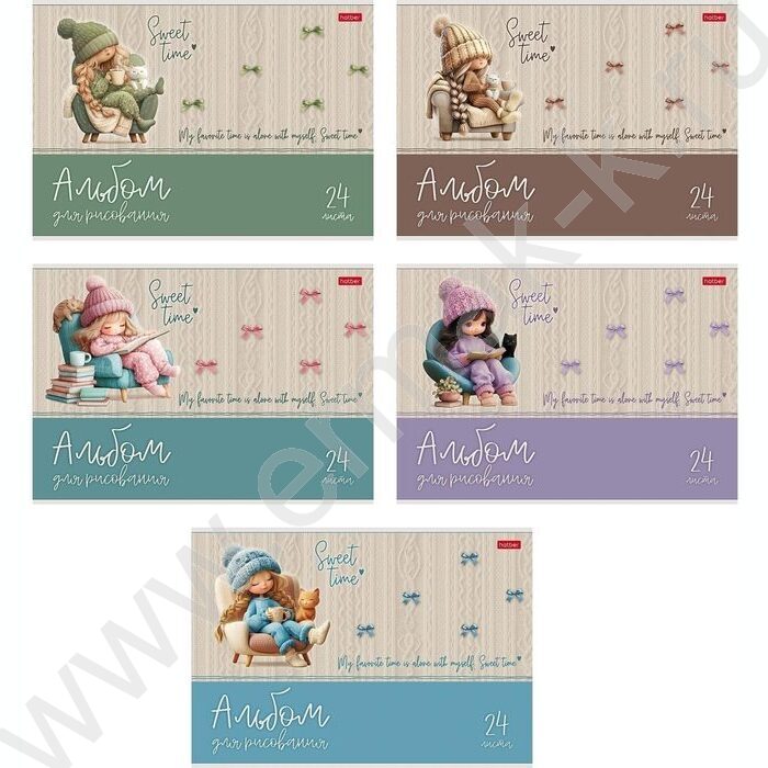 Альбом д/рисования 24л "Sweet time" 5видов NEW | Фото 1