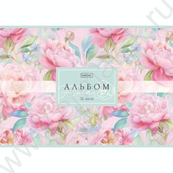 Альбом д/рисования 32л "Flora"/ламинац.SOFT-TOUCH/ ассорти NEW | Фото 5