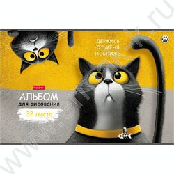 Альбом д/рисования 32л "Пушистый философ" /тиснение/ 5видов NEW | Фото 2
