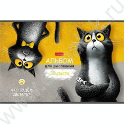 Альбом д/рисования 32л "Пушистый философ" /тиснение/ 5видов NEW | Фото 4