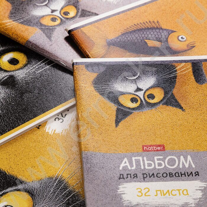 Альбом д/рисования 32л "Пушистый философ" /тиснение/ 5видов NEW | Фото 7