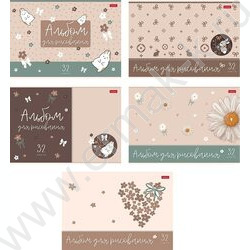 Альбом д/рисования 32л "Cute sharm" /тиснение/ 5видов NEW | Фото 1
