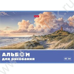 Альбом д/рисования 40л "Светлые горизонты" /тиснение/ 5видов NEW | Фото 6