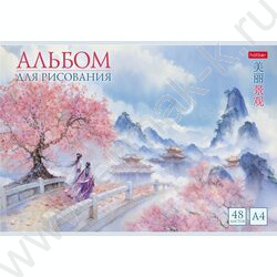 Альбом д/рисования 48л "Искусство Азии" /мат.лам./тиснение/ ассорти NEW | Фото 2