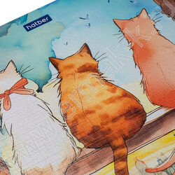 Скетчбук  40л 220*220 отрыв.склейка/тв.подложка "Городские коты" без линовки 100г/кв.м NEW | Фото 2