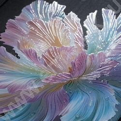 Бизнес-блокнот  80л А5 5-цв.блок/тв.обл /3D лак /мат. лам. "Хрупкие лепестки" NEW | Фото 5