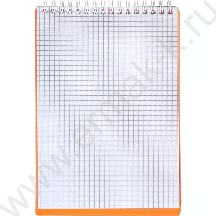 Блокнот  80л А5 спираль/пл.обл. "LINE NEON Оранжевый" NEW | Фото 3