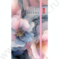 Зап. книжка  80-50л А6 спираль/тв.обл. /с клапаном на резинке "Flower dreams" NEW | Фото 1