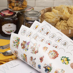 Книга д/записи кулинарных рецептов  80л А4 4 цв.разделит.на спирали "Рецепты моей семьи" с накле NEW | Фото 4