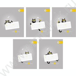 Тетрадь  18л клетка "Пушистый философ" 5видов NEW | Фото 1