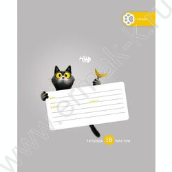 Тетрадь  18л клетка "Пушистый философ" 5видов NEW | Фото 3
