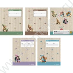 Тетрадь  24л клетка "Sweet time" тиснение/ ассорти NEW | Фото 1