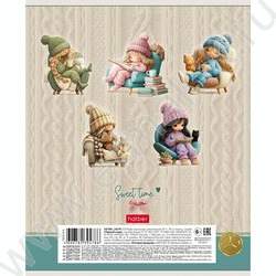 Тетрадь  24л клетка "Sweet time" тиснение/ ассорти NEW | Фото 4