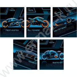 Тетрадь  48л клетка "TRONIX" /выб лак/ 5видов NEW | Фото 1