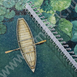 Тетрадь  96л клетка/спираль "Дыхание тишины" /тиснение/ 2вида NEW | Фото 4