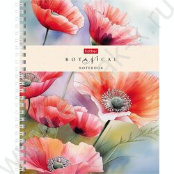 Тетрадь  96л клетка/спираль/перфорация на отрыв/многоцветный срез "Ботаника" /ламинация Soft-tou NEW | Фото 2