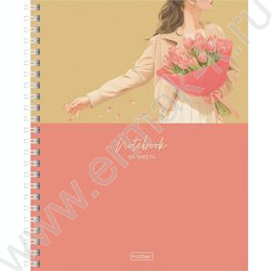 Тетрадь  96л клетка/спираль/перфорация на отрыв/многоцветный срез "Весенняя нежность" /ламинация NEW | Фото 2