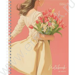 Тетрадь  96л клетка/спираль/перфорация на отрыв/многоцветный срез "Весенняя нежность" /ламинация NEW | Фото 3