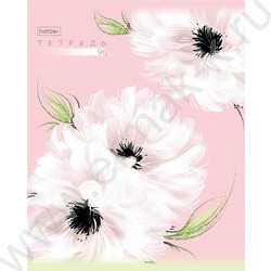 Тетрадь  96л клетка "Красочные лепестки" /тиснение/ 5видов NEW | Фото 3