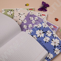 Тетрадь  96л клетка "Музыка цветов" /тиснение/ 5видов NEW | Фото 7