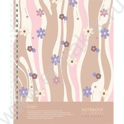 Тетрадь  96л клетка/спираль/перфорация на отрыв "Floral Vibe" /с карманом NEW | Фото 1