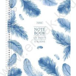 Тетрадь 120л клетка/спираль /4 цв. разделителя, перфорация на отрыв/тв.обл.Soft-touch "Красота и NEW | Фото 1